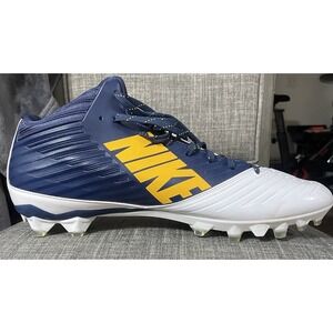 NIKE VAPOR SPEED TD 3/4 Mid Football Cleats‎ Men Sz 14 Blue/White #668839-427